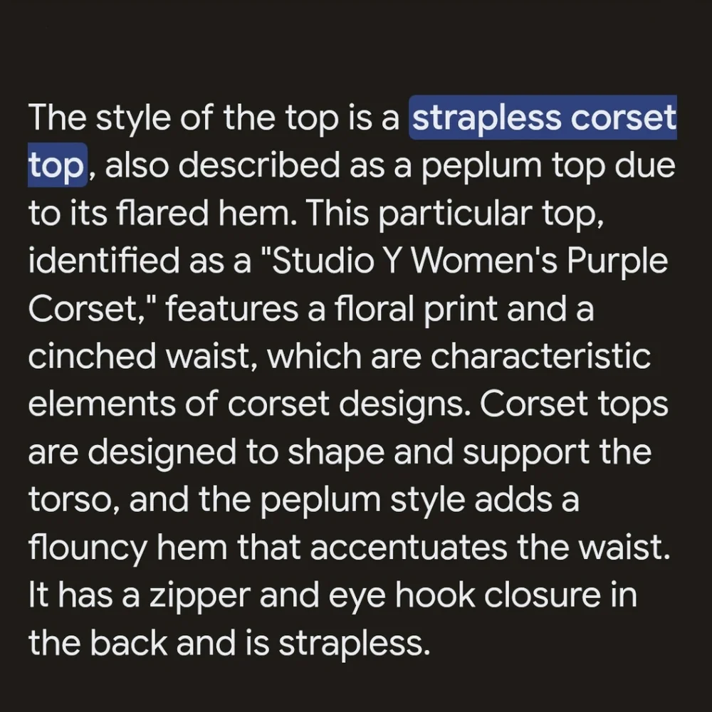 EUC Studio Y Floral Y2K Strapless Corset Top Back Zip Purple/Pink Sz. L - Picture 4 of 7